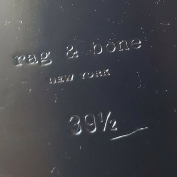 Rag & Bone Liam Booties sz 39.5 (9) Leather  block heels peep toe zipper - Picture 4 of 9